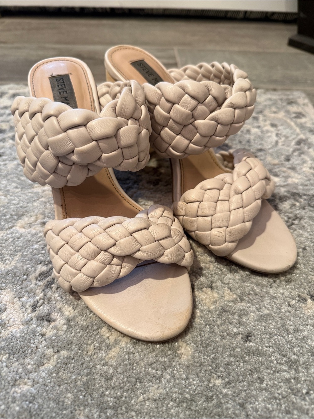 Steve Madden Women’s Braided Slide Sandals in Twisted Bone size 8.5
